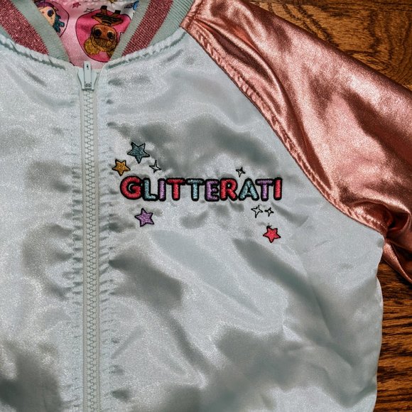 LOL SURPRISE DOLLS REVERSIBLE BOMBER JACKET - Used Like New Size 6 - Picture 4 of 7